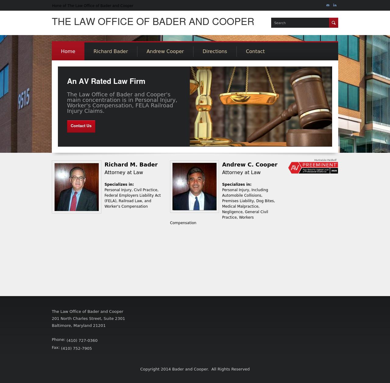 Bader & Cooper - Baltimore MD Lawyers