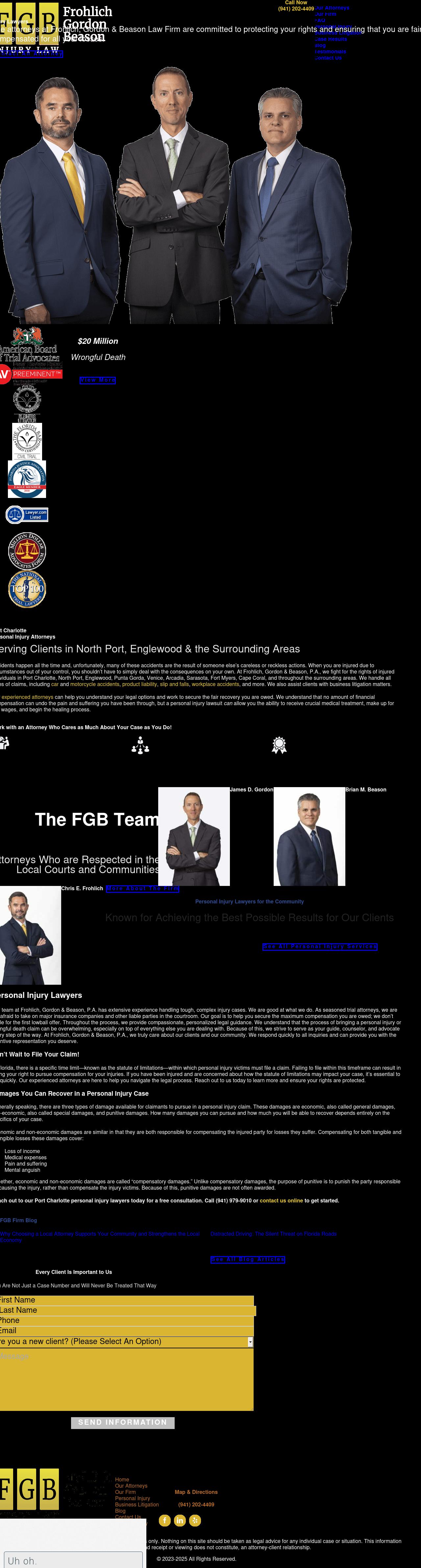 Frohlich, Gordon & Beason, P.A. - Port Charlotte FL Lawyers