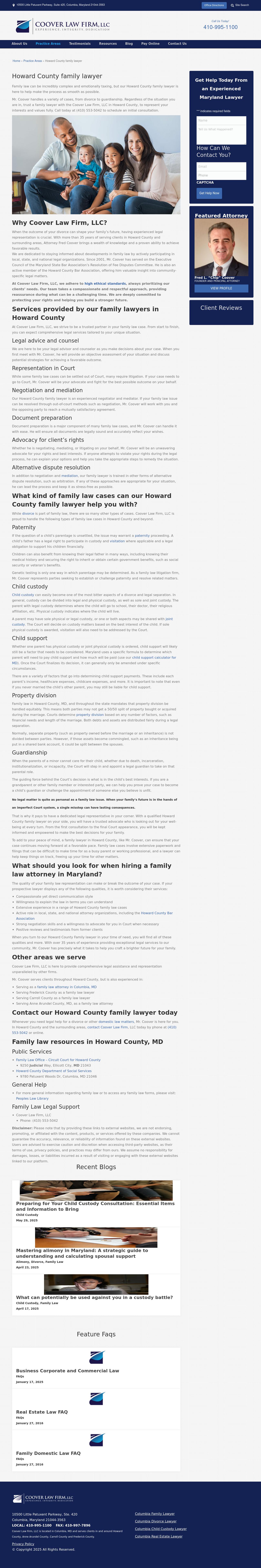 Howard County Family Lawyer - Columbia MD Lawyers