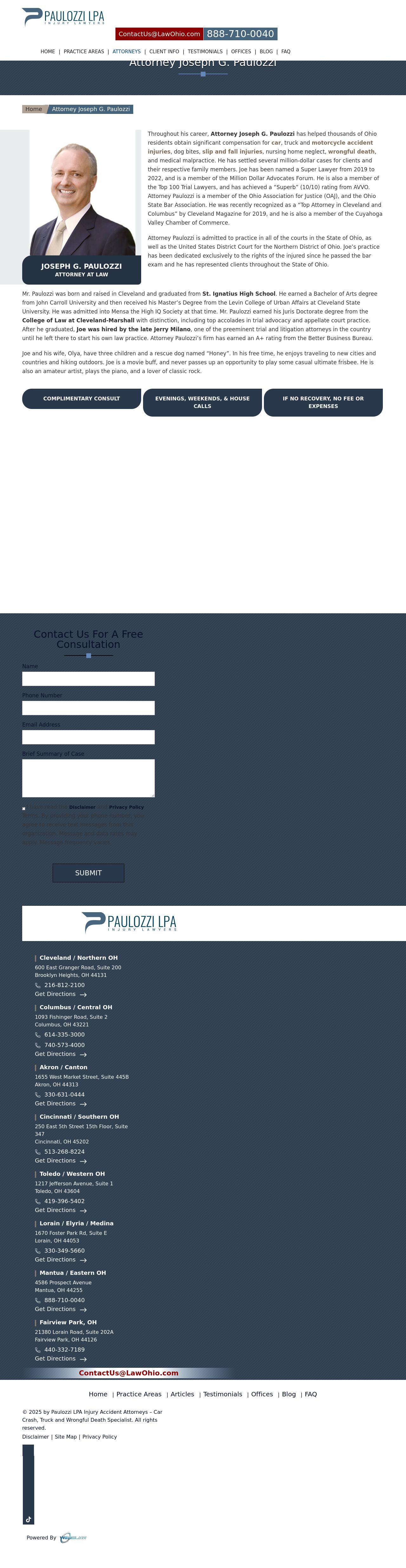 Joseph Paulozzi, Attorney at Law - Cleveland OH Lawyers