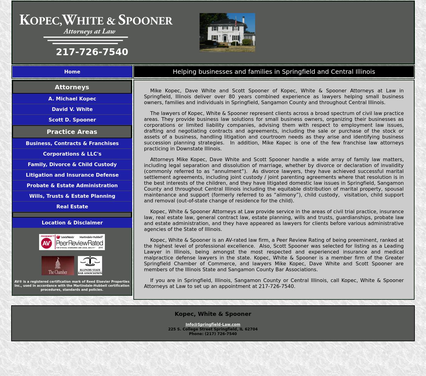 Kopec, White & Spooner - Springfield IL Lawyers