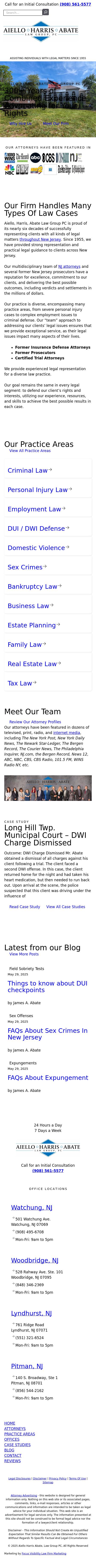 Aiello, Harris, Marth, Tunnero, Pastor & Schiffman, PC Attorneys At Law - Watchung NJ Lawyers