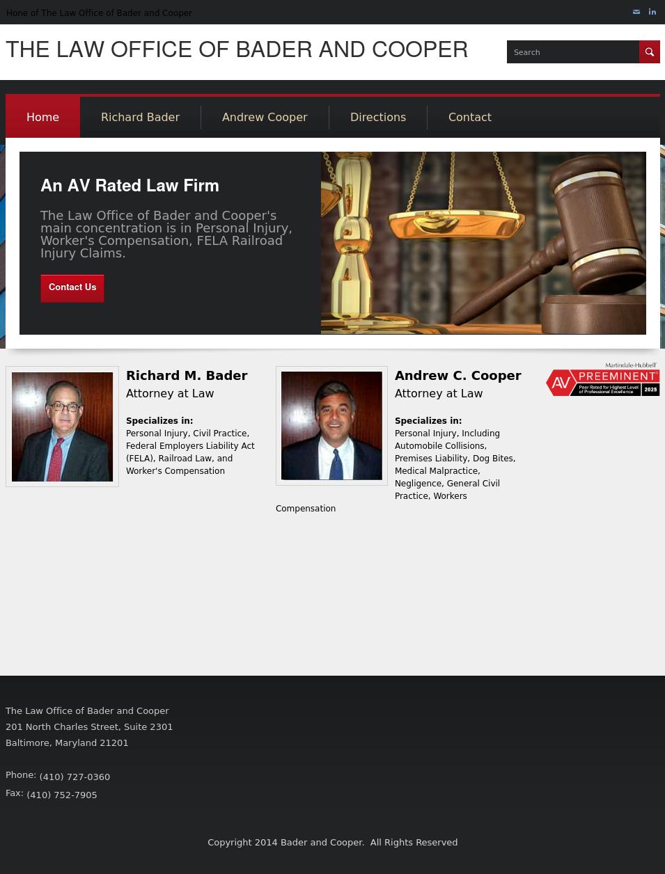 Bader & Cooper - Baltimore MD Lawyers