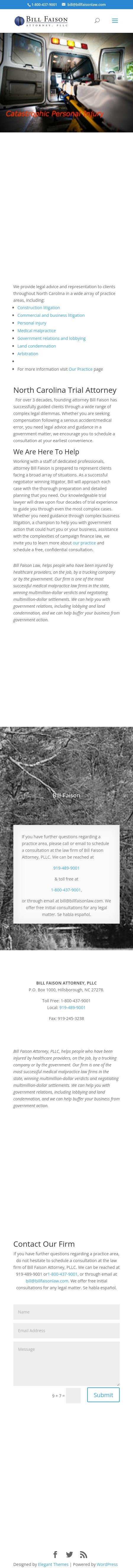 Bill Faison Attorney, PLLC - Durham NC Lawyers