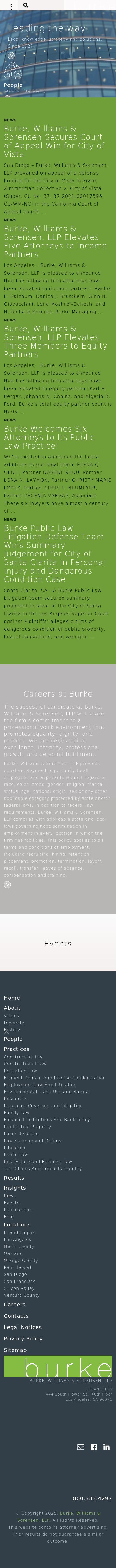 Burke, Williams & Sorensen, LLP - Los Angeles CA Lawyers