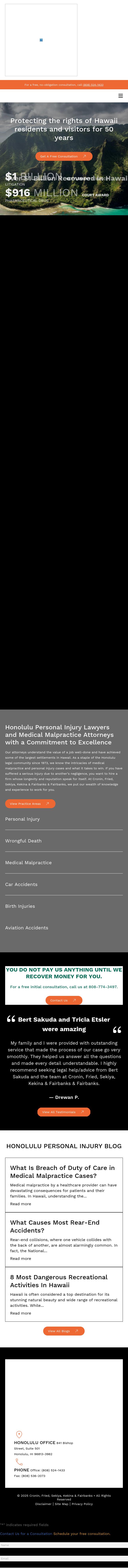 Cronin Fried Sekiya Kekina & Fairbanks - Honolulu HI Lawyers