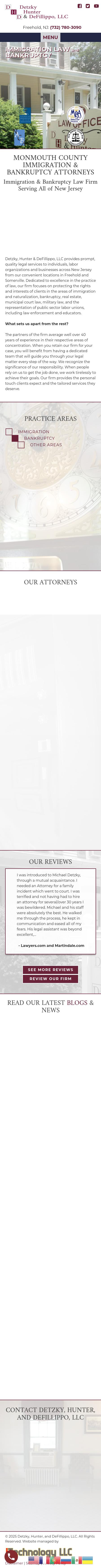 Detzky Hunter & Defillippo, LLC - Freehold NJ Lawyers