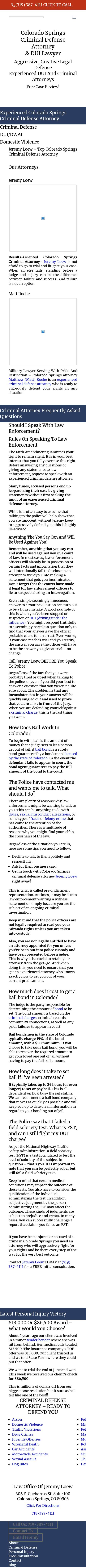 Law Office Of Jeremy Loew - Colorado Springs CO Lawyers