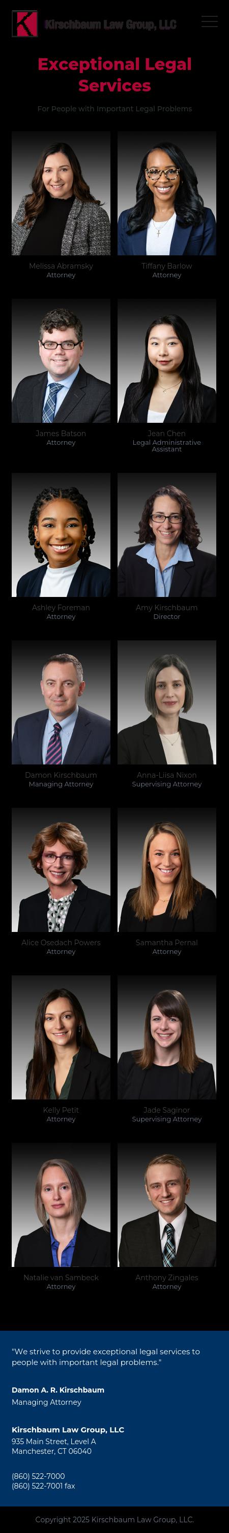 Kirschbaum Law Firm, LLC - Wethersfield CT Lawyers