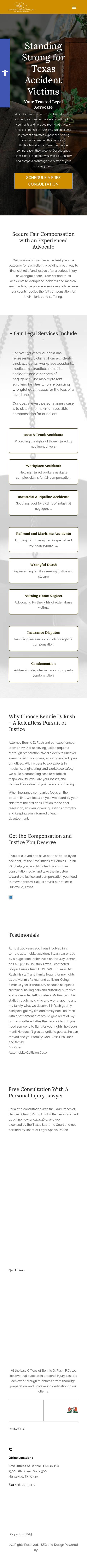Law Offices of Bennie D. Rush, P.C. - Huntsville TX Lawyers