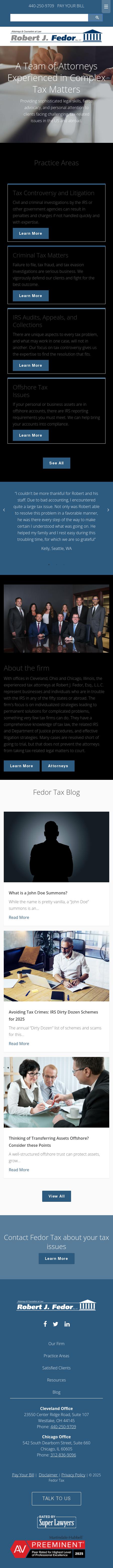 Robert J. Fedor, Esq., L.L.C. - Chicago IL Lawyers