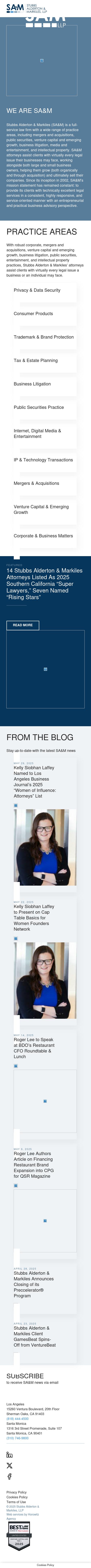 Stubbs Alderton & Markiles, LLP - Sherman Oaks CA Lawyers