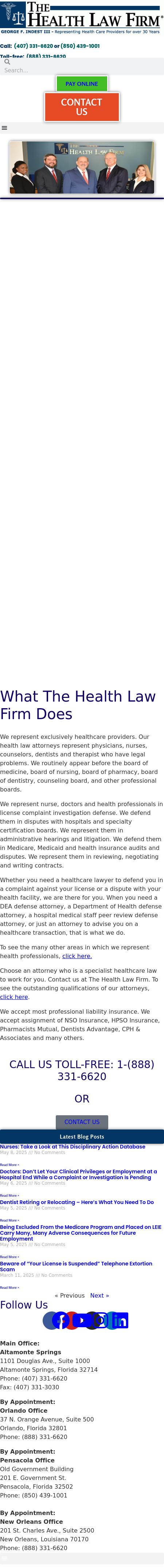 The Health Law Firm - Pensacola FL Lawyers
