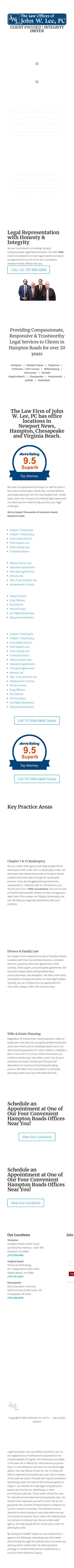 The Law Firm of John W. Lee, P.C. - Virginia Beach VA Lawyers