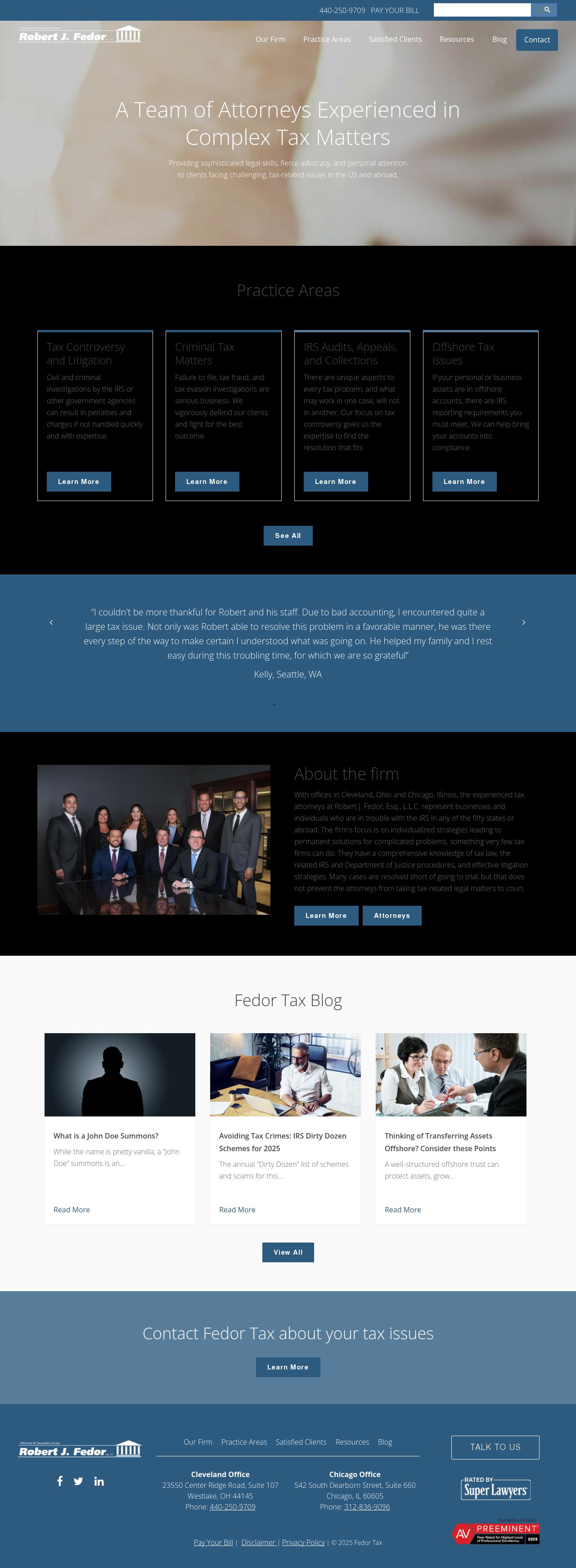 Robert J. Fedor, Esq., L.L.C. - Chicago IL Lawyers