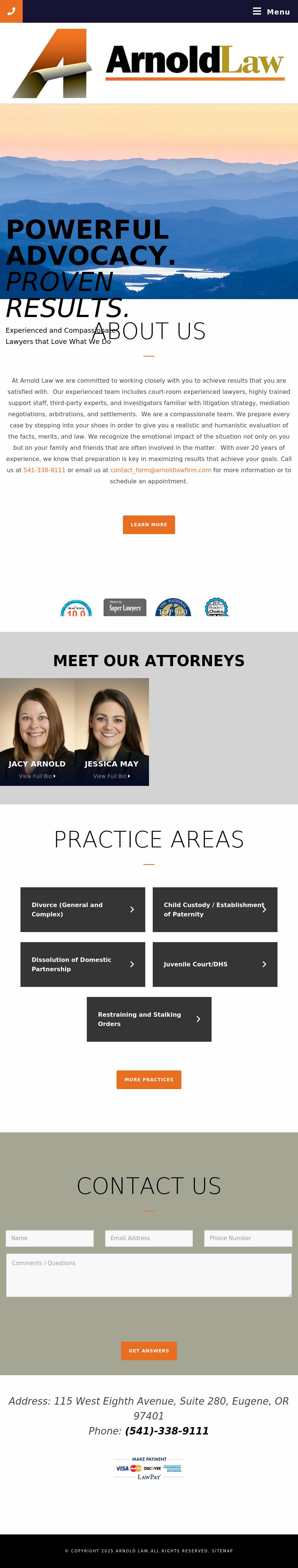 Arnold Law - Eugene OR Lawyers