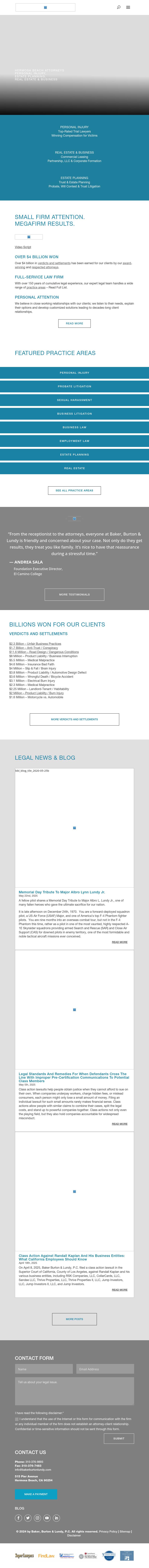 Baker, Burton & Lundy - Hermosa Beach CA Lawyers
