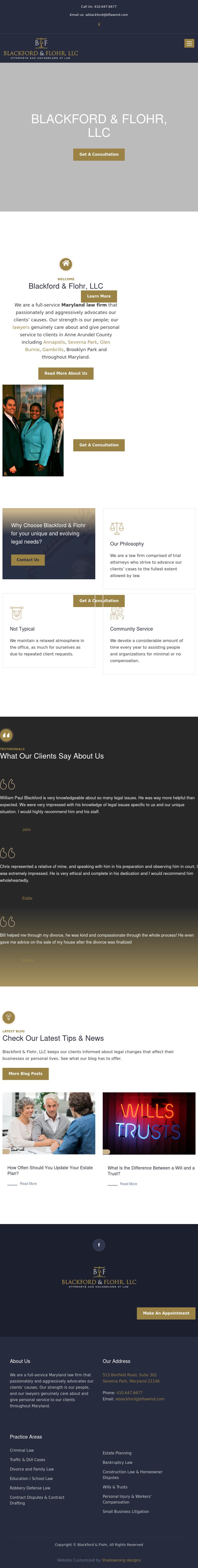 Blackford & Flohr, LLC - Towson MD Lawyers