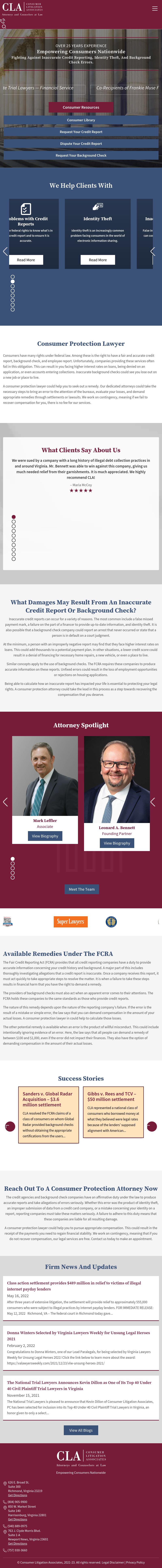 Consumer Litigation Associates - Newport News VA Lawyers