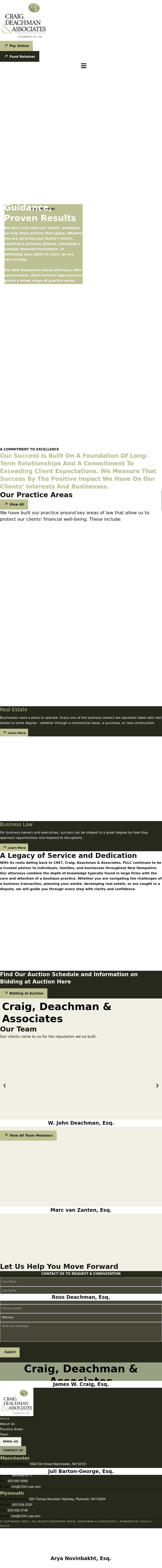 Craig, Deachman & Amann, PLLC - Manchester NH Lawyers