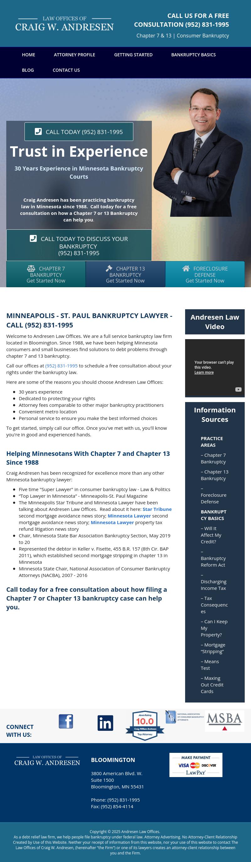 Craig W. Andresen - Bloomington MN Lawyers