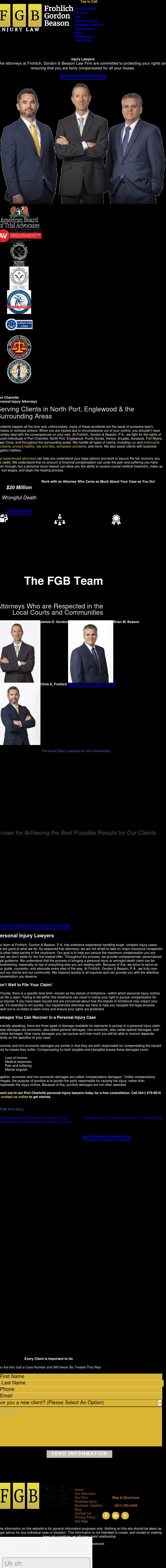 Frohlich, Gordon & Beason, P.A. - Port Charlotte FL Lawyers