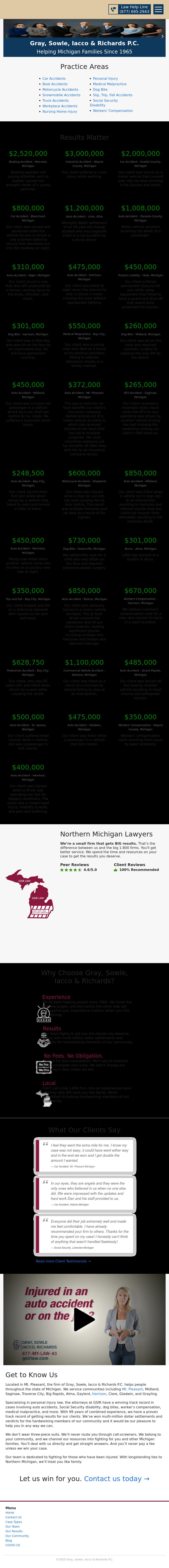 Gray Sowle & Iacco, PC - Mt. Pleasant MI Lawyers