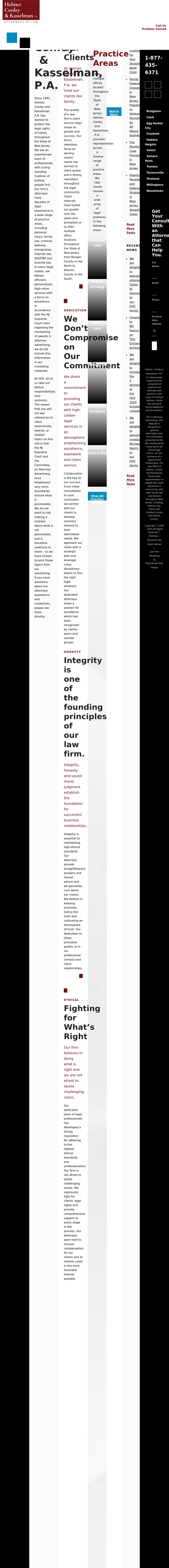 Helmer, Conley & Kasselman, P.A. - New Brunswick NJ Lawyers