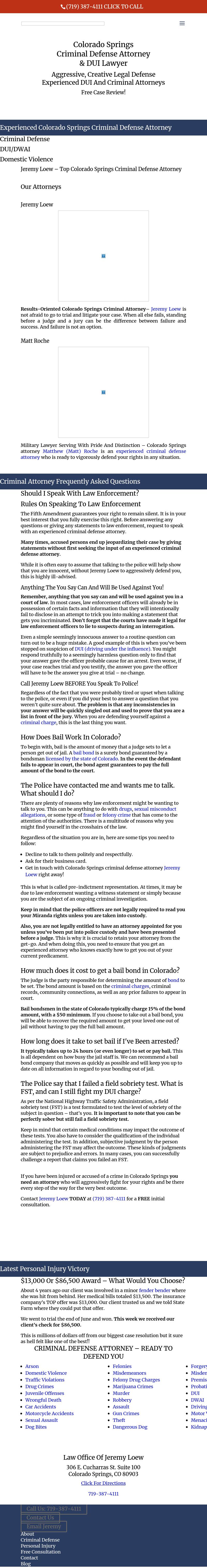 Law Office Of Jeremy Loew - Colorado Springs CO Lawyers