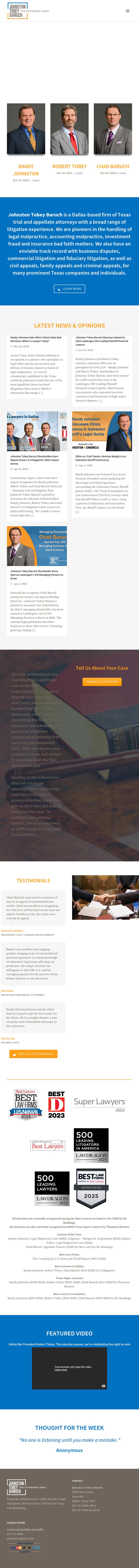 Johnston Tobey - Dallas TX Lawyers