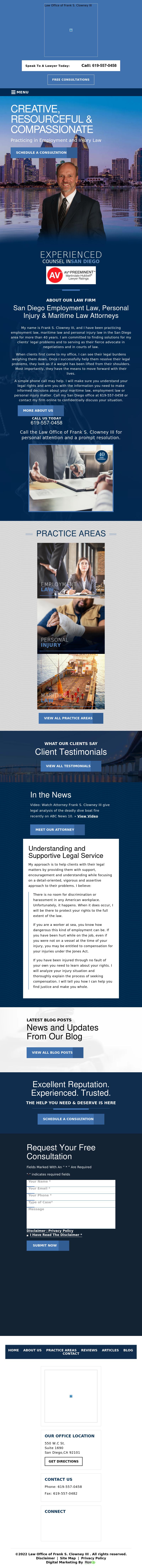 Law Office of Frank S. Clowney, III - San Diego CA Lawyers