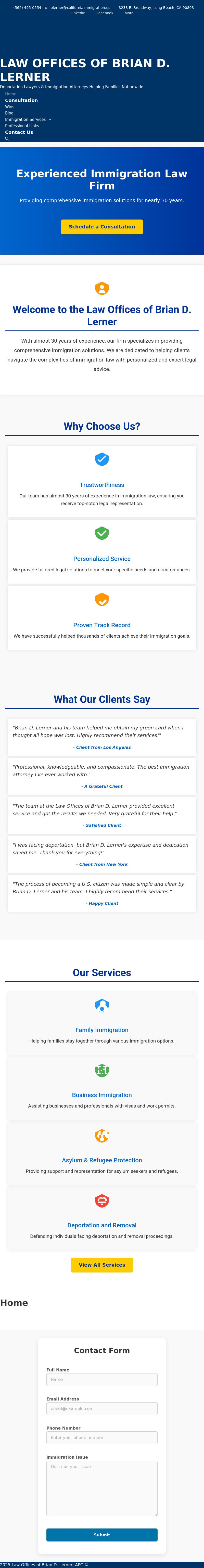 Law Offices of Brian D. Lerner - Upland CA Lawyers