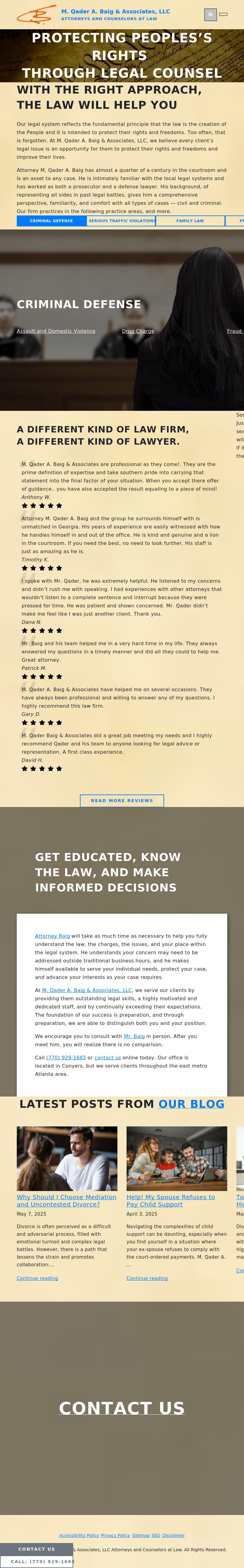 M. Qader A. Baig & Associates, LLC - Conyers GA Lawyers