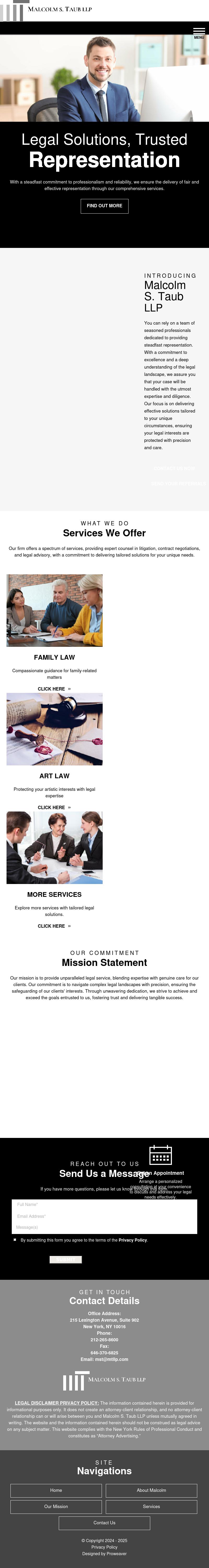 Malcolm Stephen Taub, LLP - New York NY Lawyers
