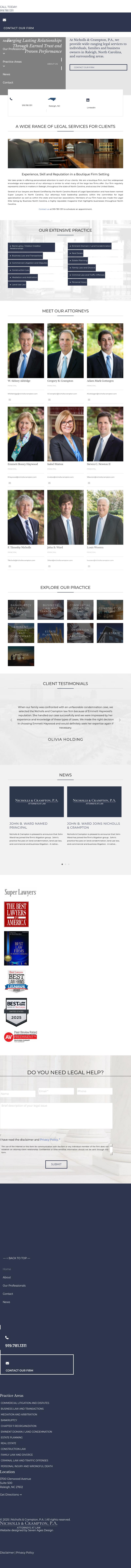 Nicholls & Crampton, P.A. - Raleigh NC Lawyers
