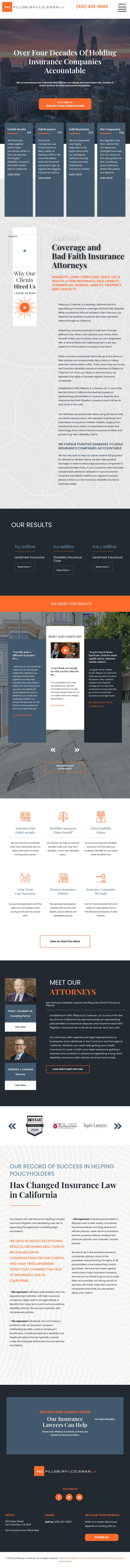 Pillsbury & Coleman, LLP - San Francisco CA Lawyers