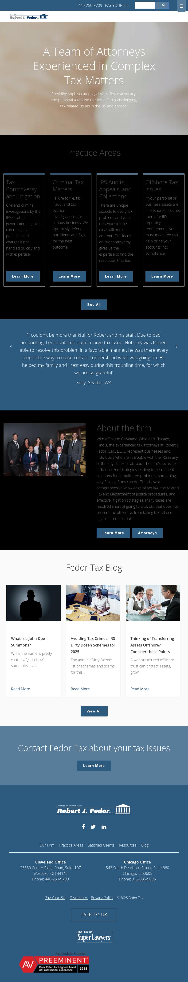 Robert J. Fedor, Esq., L.L.C. - Chicago IL Lawyers