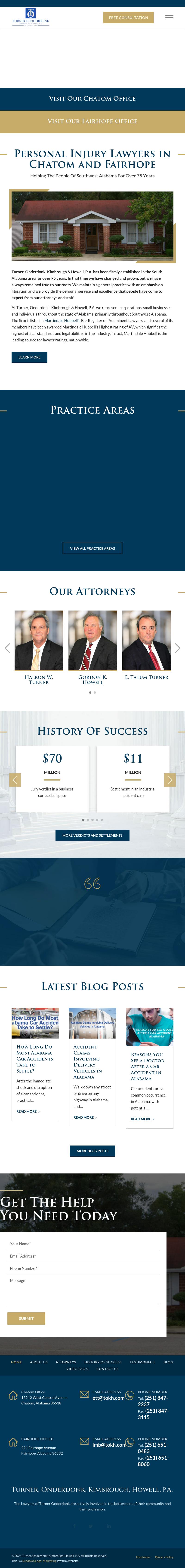 Turner, Onderdonk, Kimbrough & Howell, P.A. - Mobile AL Lawyers