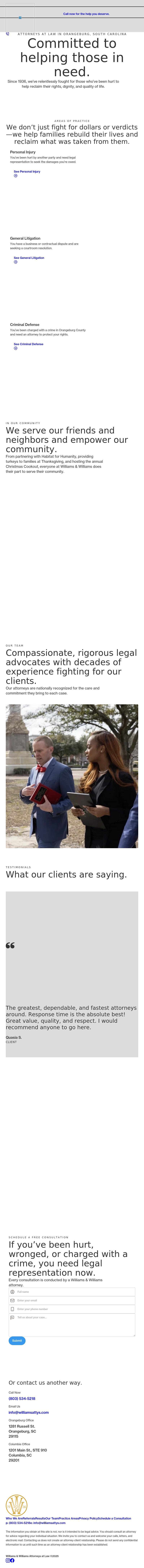 Williams & Williams - Orangeburg SC Lawyers