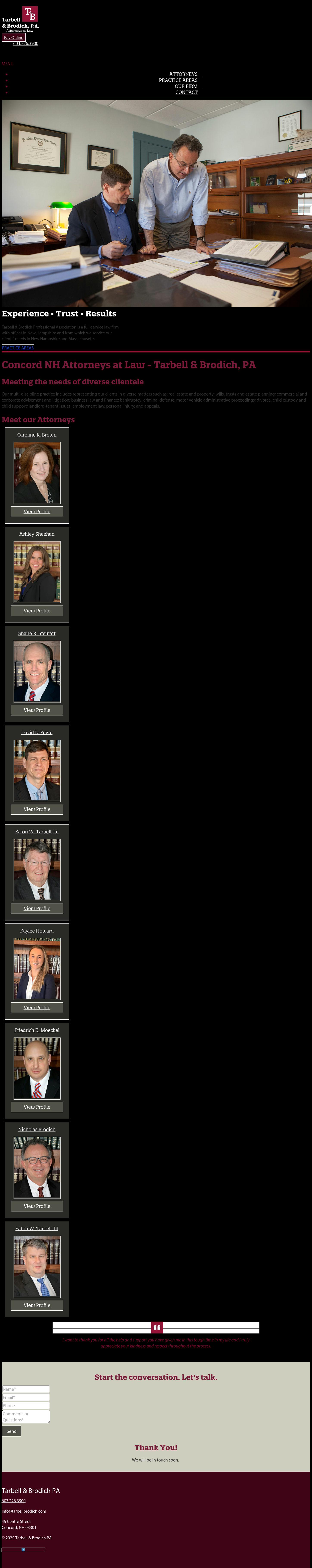 Tarbell Professional Association - Concord NH Lawyers