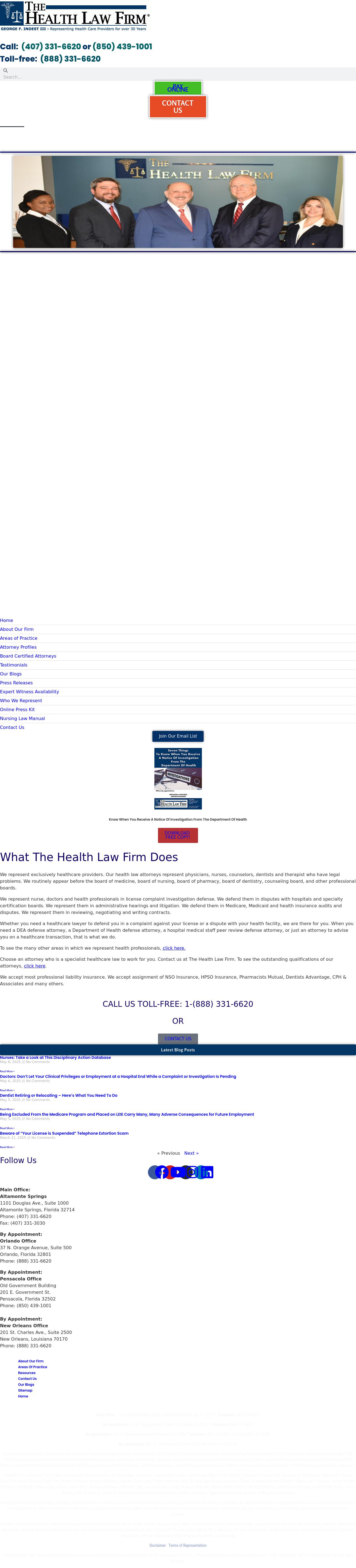 The Health Law Firm - Pensacola FL Lawyers