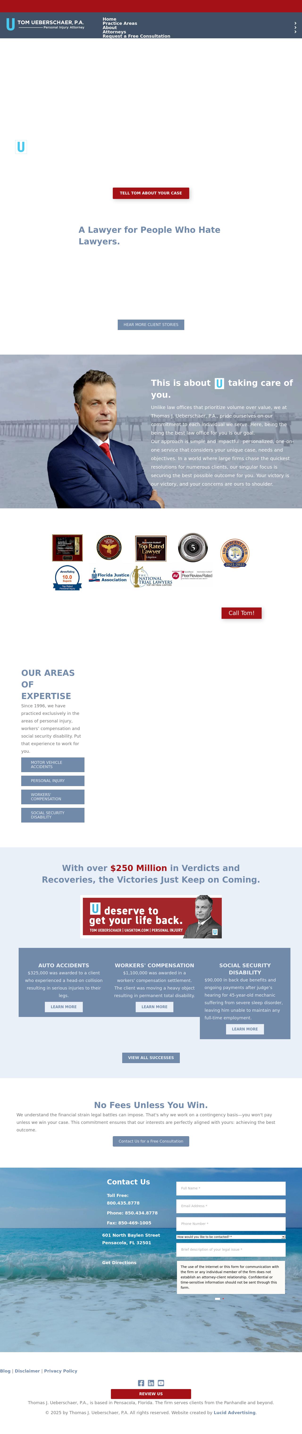 Thomas J. Ueberschaer, P.A. - Pensacola FL Lawyers